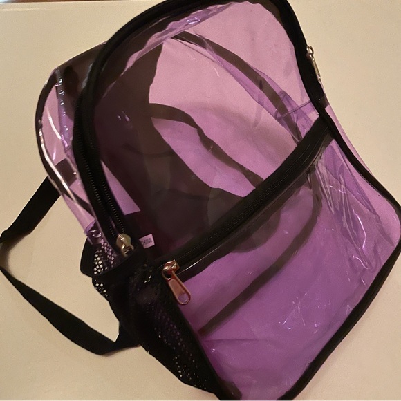 Clear Back Pack with purple tint - Picture 3 of 5